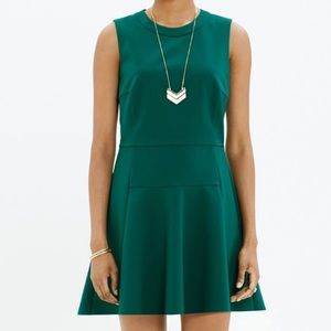 Madewell emerald green sleeveless dress